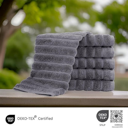 Classic Turkish Towels CTT Luxurious 100% Turkish Cotton Washcloths 6 Pack