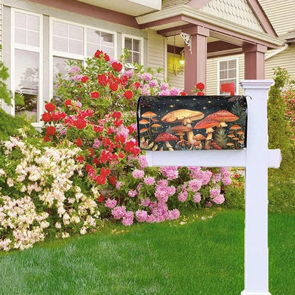 DADABULIU Mailbox Covers Mushroom Forest Vintage Magnetic Letter Post Box Cover Standard Size 21 x 18 Inch Garden Yard Home Decorative