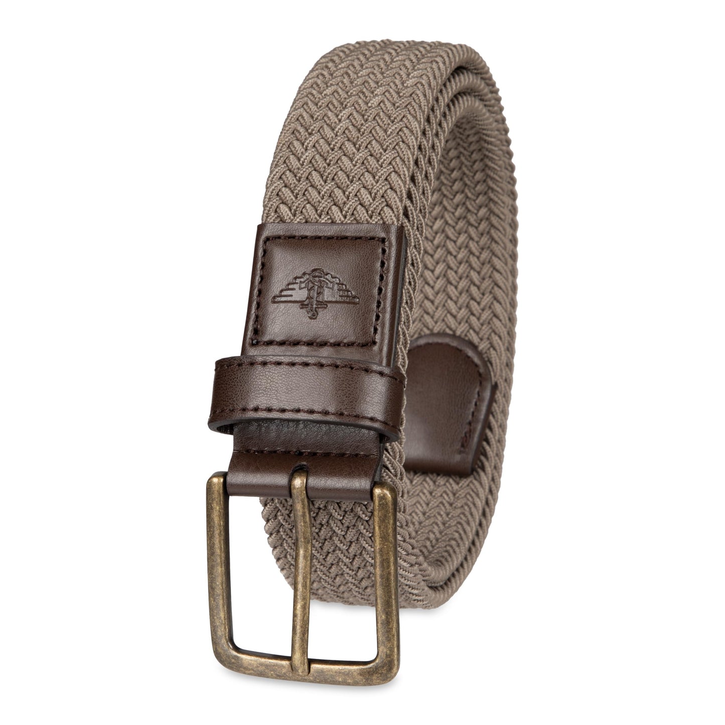 Dockers Men's Stretch Web Fabric Casual Belt, Light Brown, Large