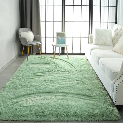 Pettop Fluffy Sage Green Area Rug for Bedroom Living Room, 4x6 Feet Soft Plush Fuzzy Rugs for Girls Kids Boys, Non-Slip and Washable Rug for Nursery Classroom, Carpet for Rooms Decor