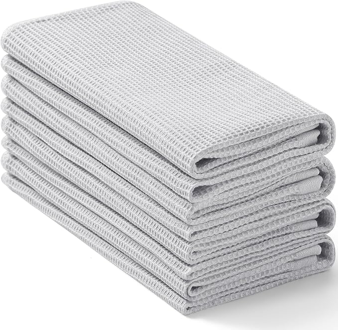 Homaxy 100% Cotton Waffle Weave Kitchen Towels