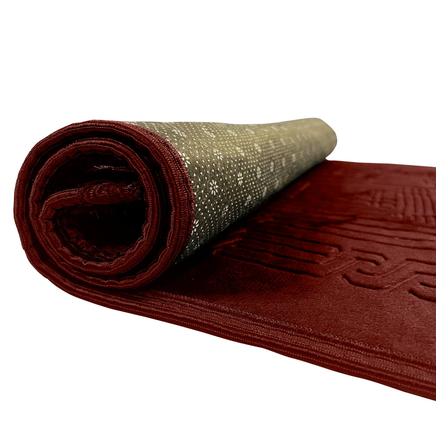 Empire Home Islamic Prayer Rug Oversized Soft Thick Plush Musalla Mat - for Men Women Childred - سجادة صلاة (Rust)