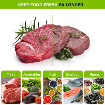 Bonsenkitchen Precut Vacuum Sealer Bags 200 Quart 8" x 12", BPA Free, Commercial Grade Textured Food Vacuum Sealer Bag, Thick Embossed Bags for Storage and Sous Vide Cooking VB3208
