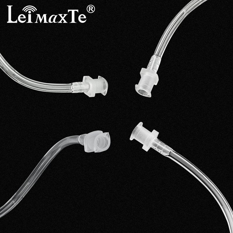 LEIMAXTE Acoustic Tube Earpiece Coil Tubes Replacement for Two Way Radio Headsets FBI Style Motorola Kenwood Walkie Talkie Earpieces with 2X Radio Earbuds (2 PCS)