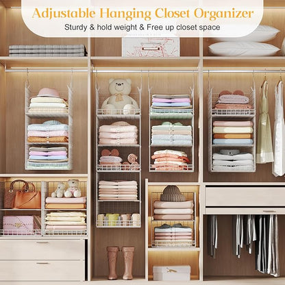 5 Tier Hanging Closet Organizer Separable Hanging Closet Shelves