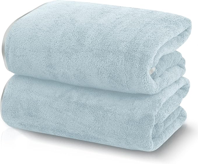 TENSTARS Silk Hemming Bath Towels