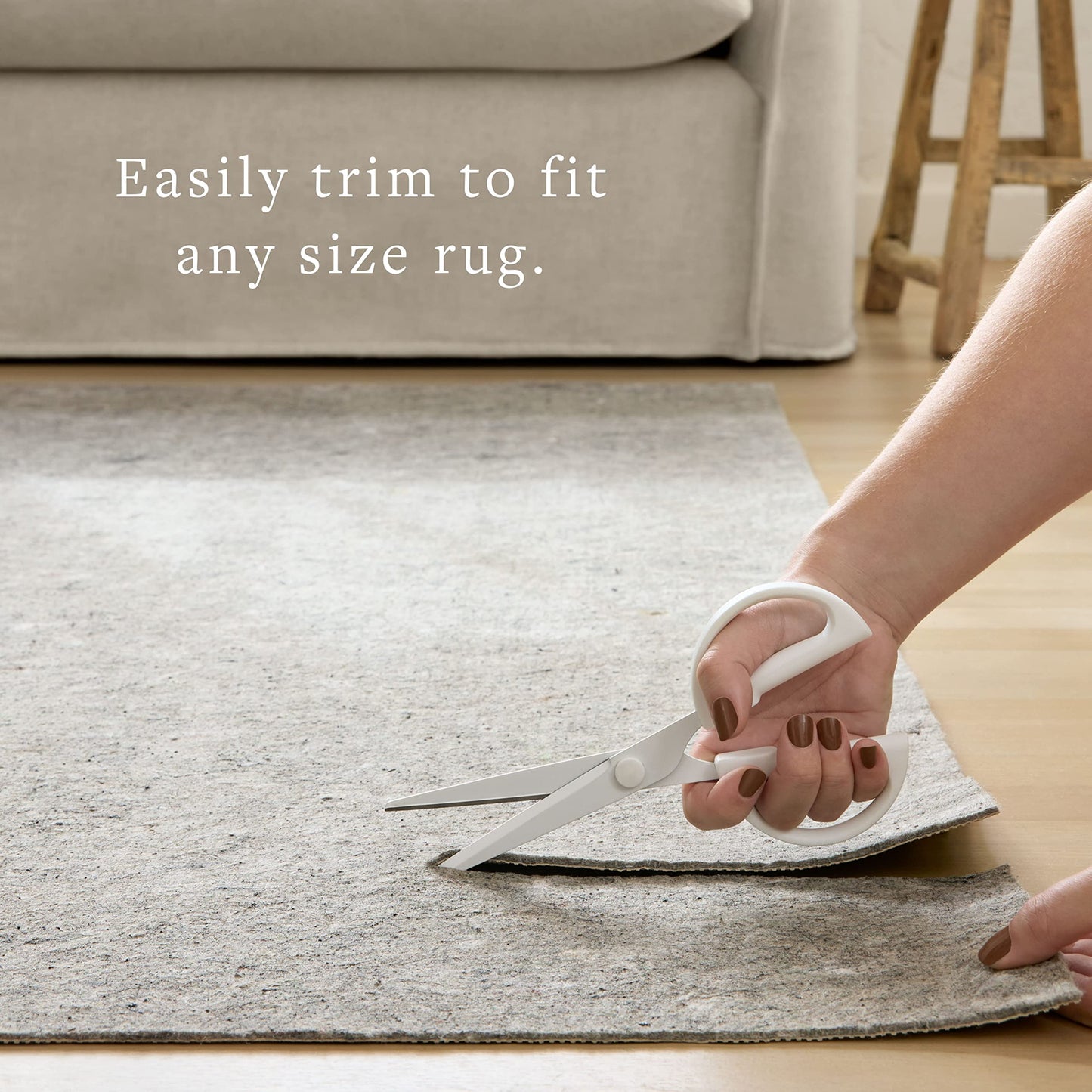 Loloi Loloi-Grip Rug Pad, FPAD2 Grey, 3'-0" x 5'-0", .13" Thick, Gray, 1/8 inch, Reversible, Soft, Cushion, Low Profile, Hardwood, Carpet, Tile, Vinyl, Linoleum, Multi Surface, Trim to fit, Rug Pad