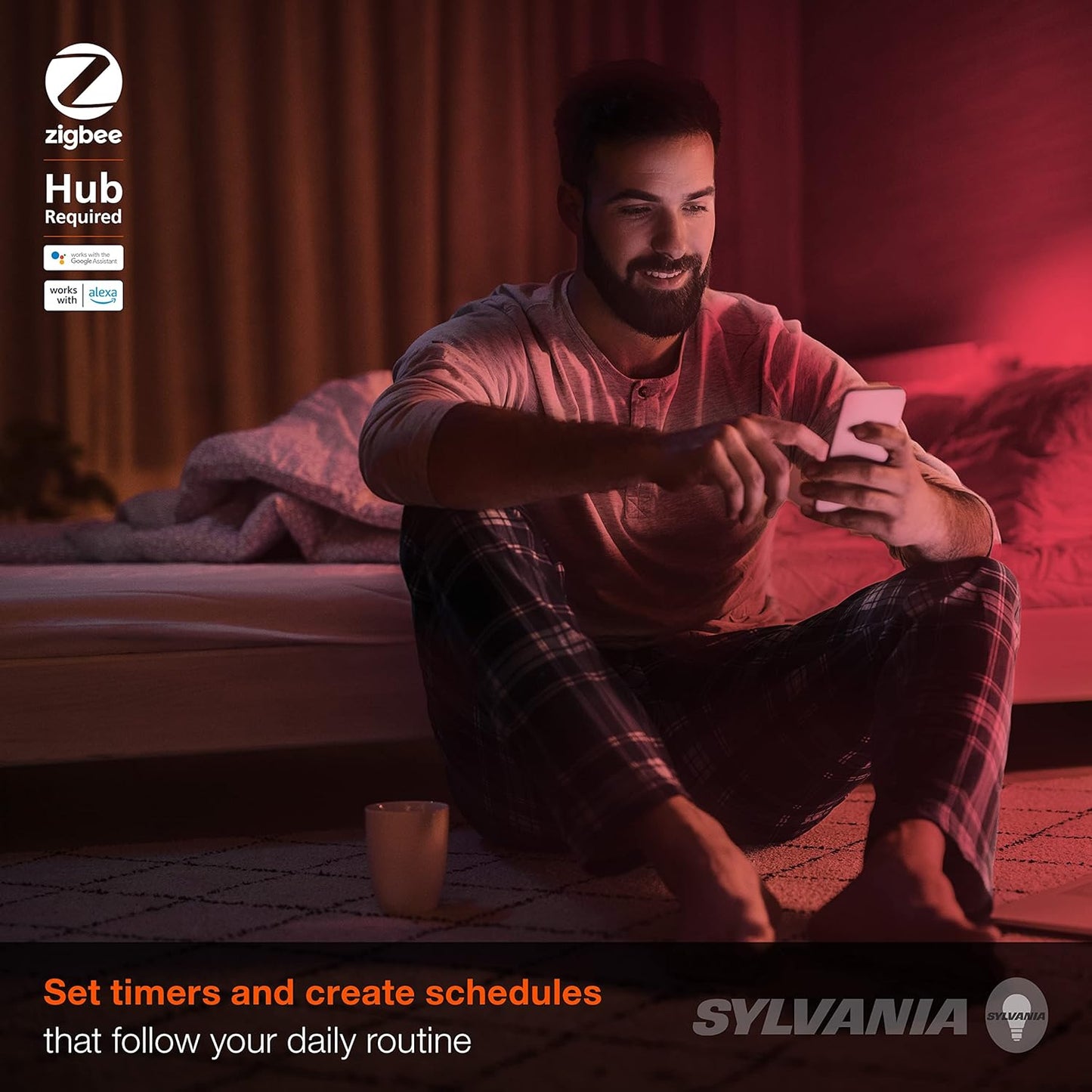 SYLVANIA SMART+ ZigBee Full Color and Tunable White A19 LED Bulb, Works with SmartThings, Wink, and Amazon Echo Plus, Hub Needed for Amazon Alexa and Google Assistant, 1 Count (Pack of 1) , Full Color