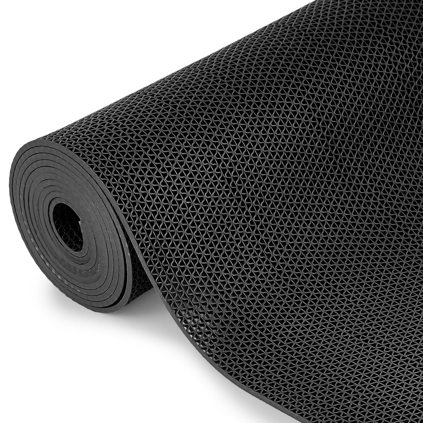 Tinideya 1.3x10 ft Non‑Slip Pool Drainage Floor Mat, Commercial & Indoor Wet Area Anti‑Slip PVC Water Drainage Mat, Cut‑to‑fit Pool, Bathroom, Garage PVC Mesh Flooring, Black