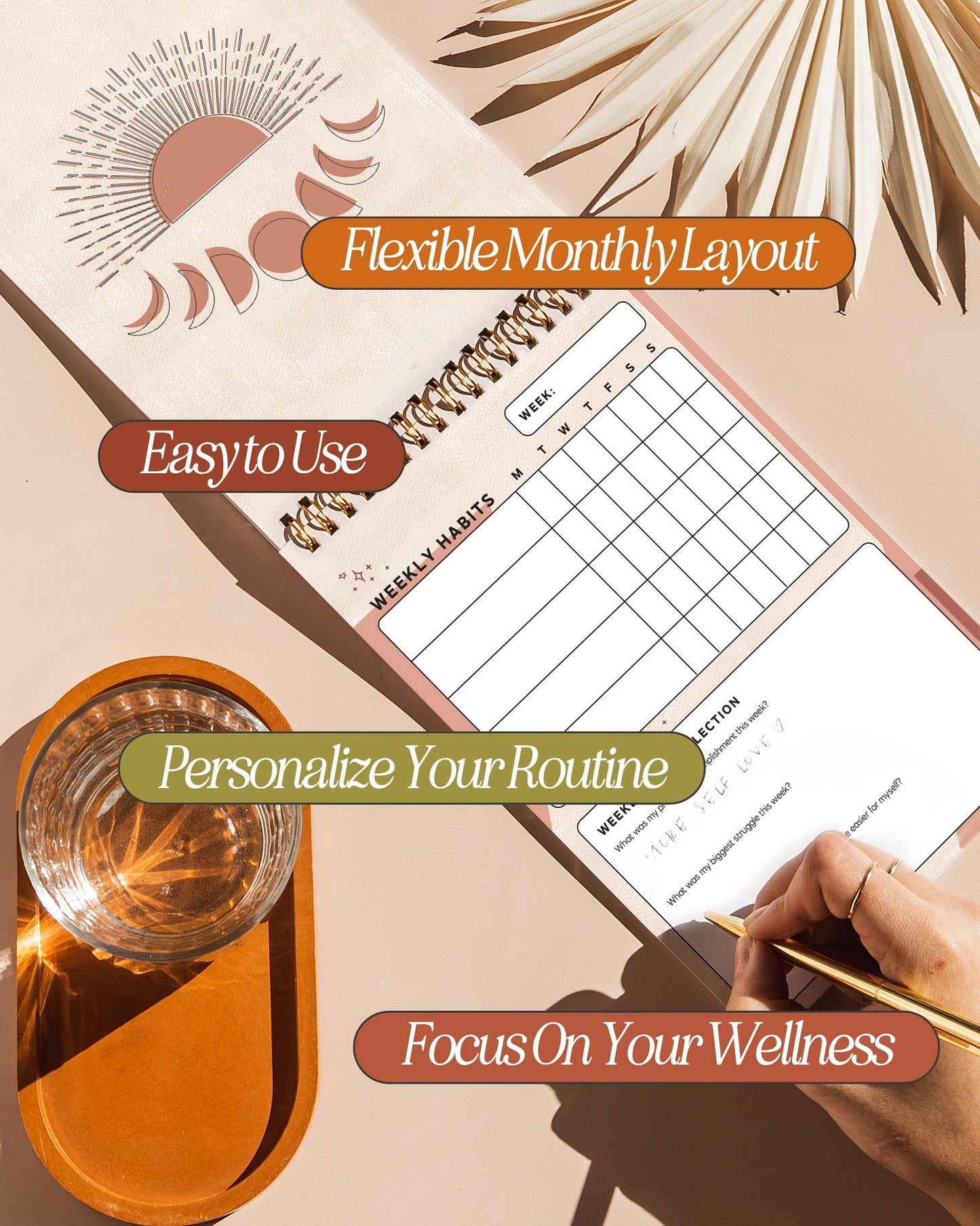I Know Collection Weekly Habit Tracker Journal - 17-Week Goal Planner & Self-Care Journal - Spiral-Bound Wellness & Productivity Tracker - Daily, Weekly, and Monthly Habit Calendar