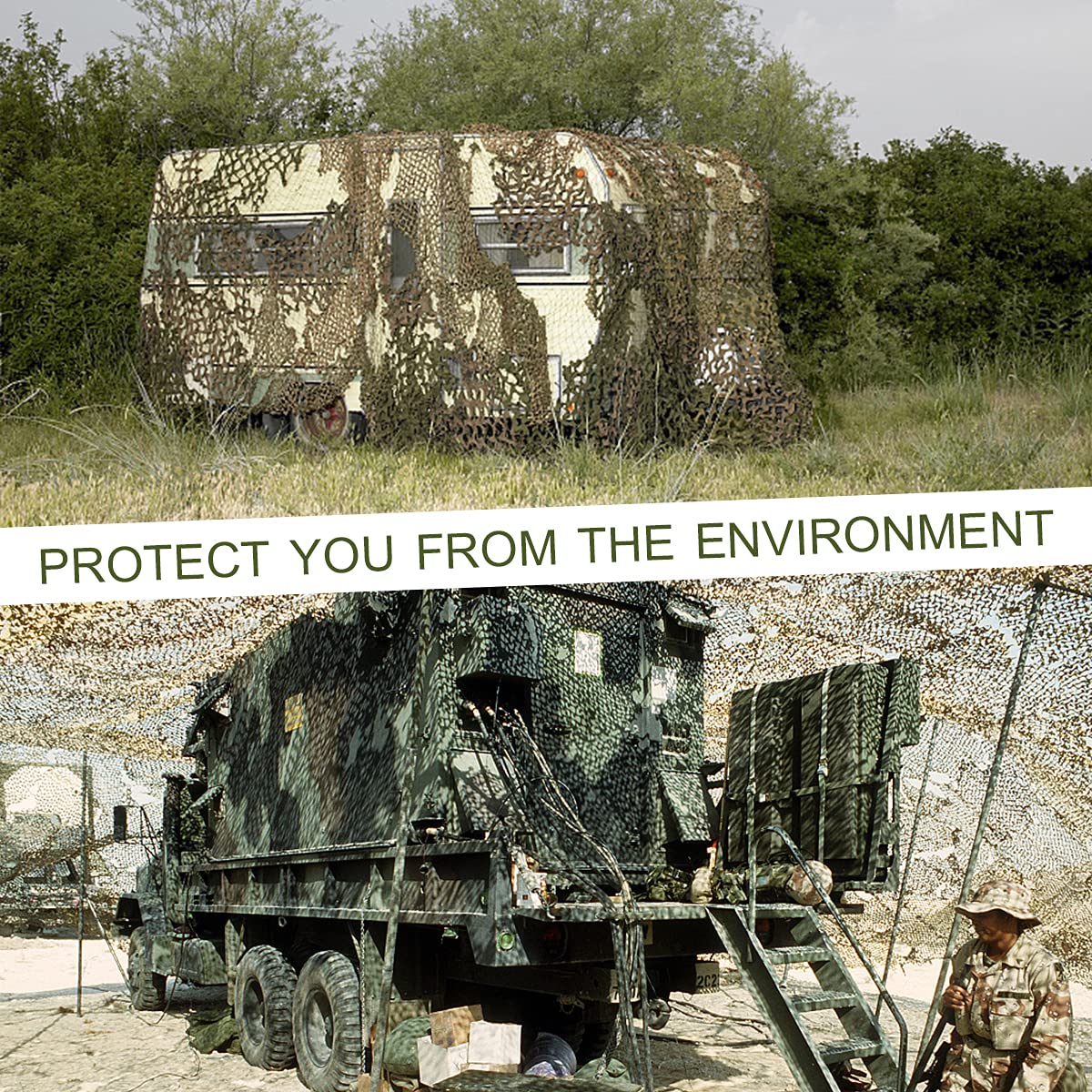 WINWAY Camo Netting Camouflage Net Bulk Roll Sunshade Mesh Net for Hunting Shooting Military Theme Party Decoration