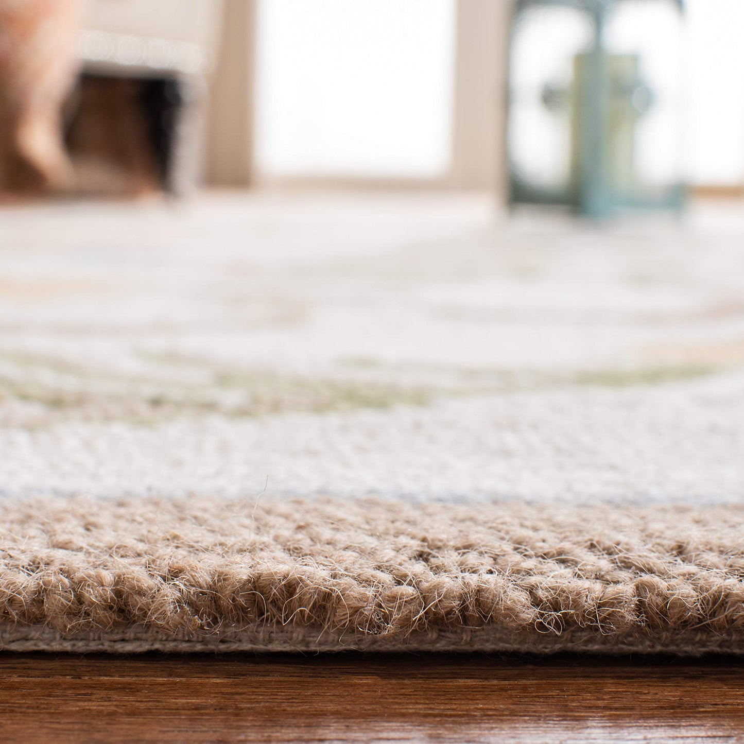 SAFAVIEH Chelsea Collection Area Rug - 9' x 12', Ivory, Hand-Hooked French Country Wool, Ideal for High Traffic Areas in Living Room, Bedroom (HK248A)