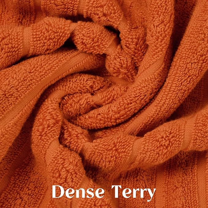 Jacquotha Orange Hand Towels Set of 2