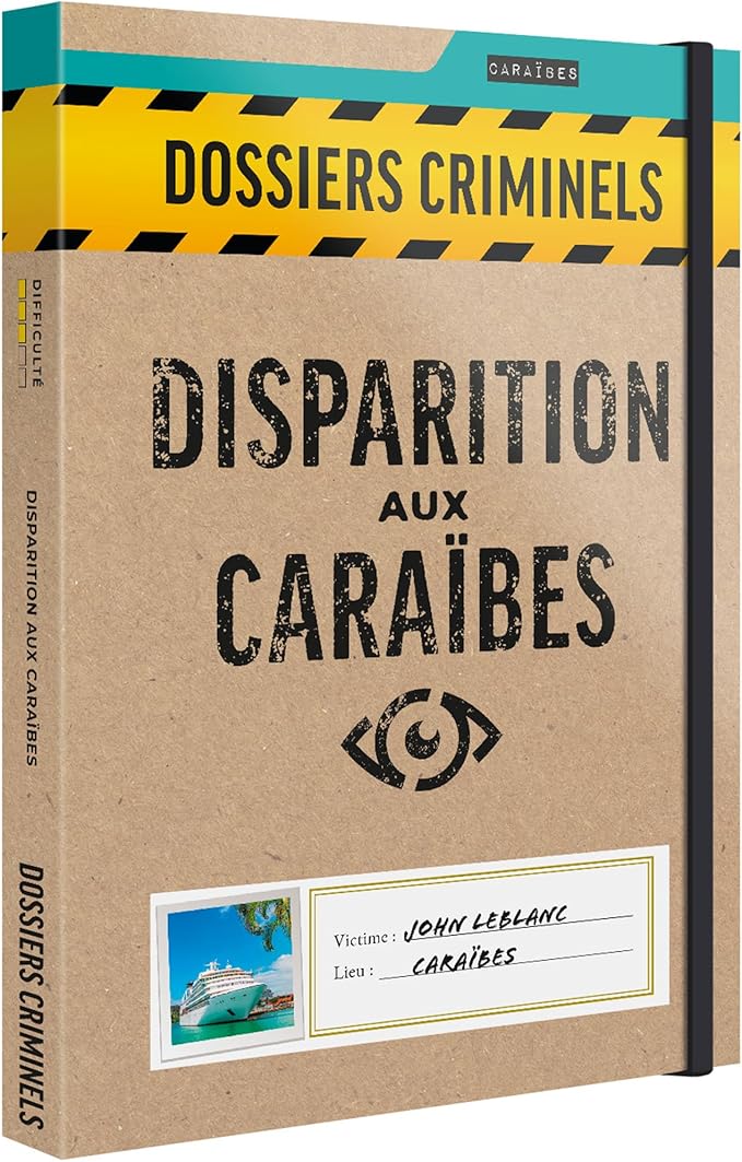 PROFILER - Missing in The Caribbean: John Leblanc Reported Missing – Murder Mystery Games for Adults – Date Night Family Night - Escape Room Board Game - Find Clues and Solve The Mystery (Français)