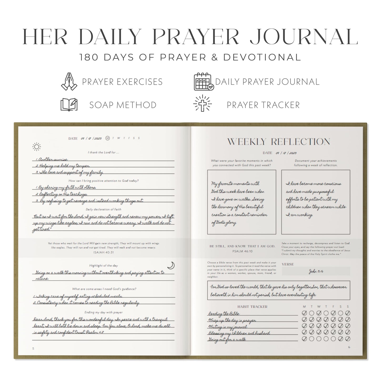 Heavenly Finds Daily Prayer Journal for Woman - 6 Months, Bible Journal with Weekly Scripture - Guided Bible Verse Mapping - Devotional with Prayer Exercises - Spiritual Gift for Woman