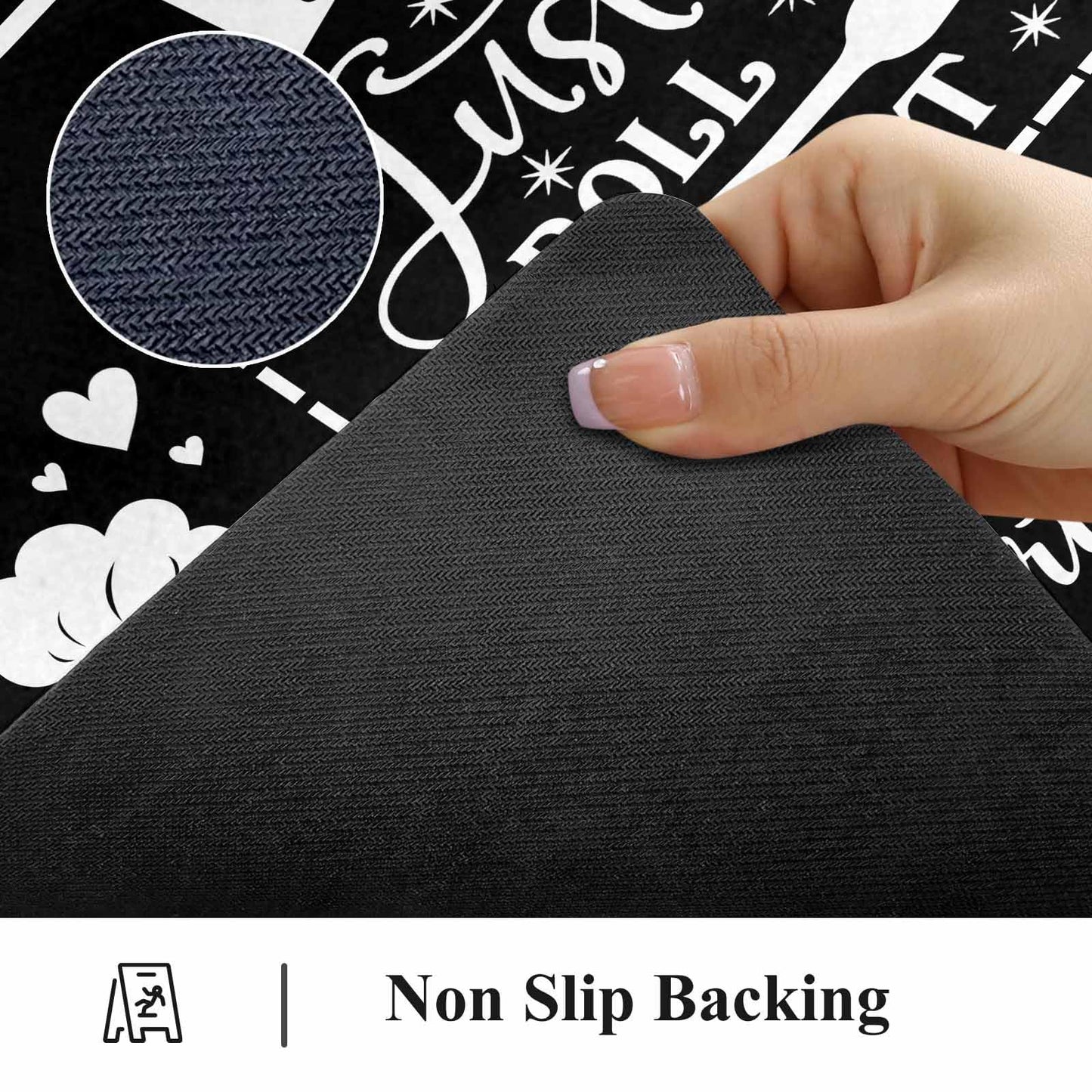 Sepmxagt 2PCS - Baking Coffee Kitchen Mats - Kitchen with Love with Bread & Espresso Machine - Non-Slip Waterproof Floor Rugs - 17"x28"+17"x48" Standing Desk Pad for Coffee Bar