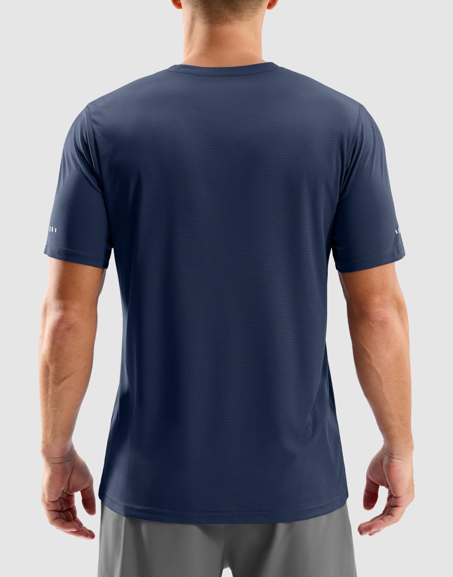 Men's Workout Breathable T-Shirts Dry Fit UPF 50+ Sun Shirts Quick Dry Cooling Tee for Athletic, Running, Hiking (Indigo Navy, L)