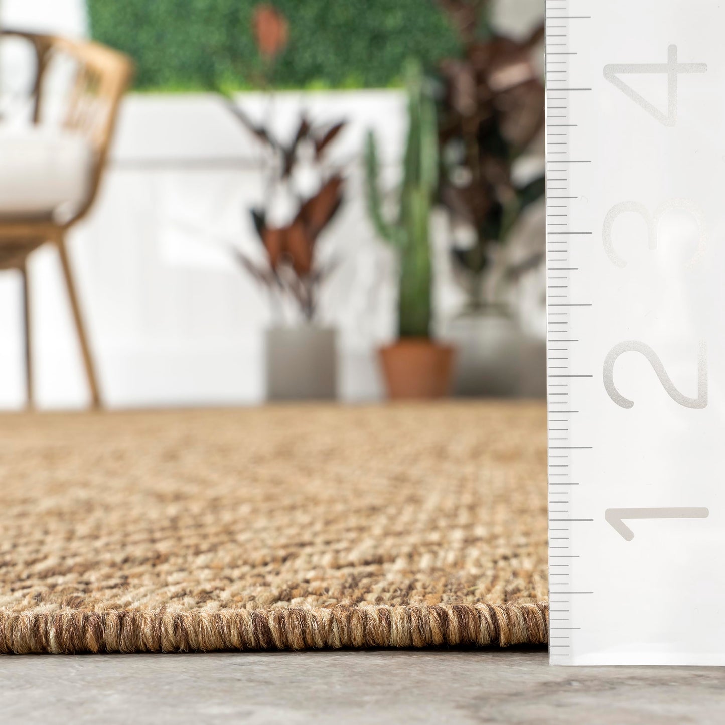 Nuloom Ranya Light Brown/Ivory, 8' x 10', Tribal Geometric, Soft and Cozy, High Traffic, Stain Resistant, Easy Clean, Durable Area Rug for Indoor/Outdoor Patio, Deck, Porch, Garden, Courtyard