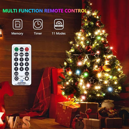Outdoor Christmas Lights 800 LED 272FT Color Changing Christma Tree Light with Warm White & Multicolor, 11 Modes, Waterproof Christmas String Lights with Remote for Xmas Decorations