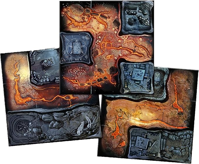 Massive Darkness: A Quest of Crystal &amp Lava Expansion - Embark on an Epic Dungeon-Crawling Adventure! Strategy Game for Kids and Adults Ages 14+ 1-6 Players 90 Minute Playtime Made by CMON