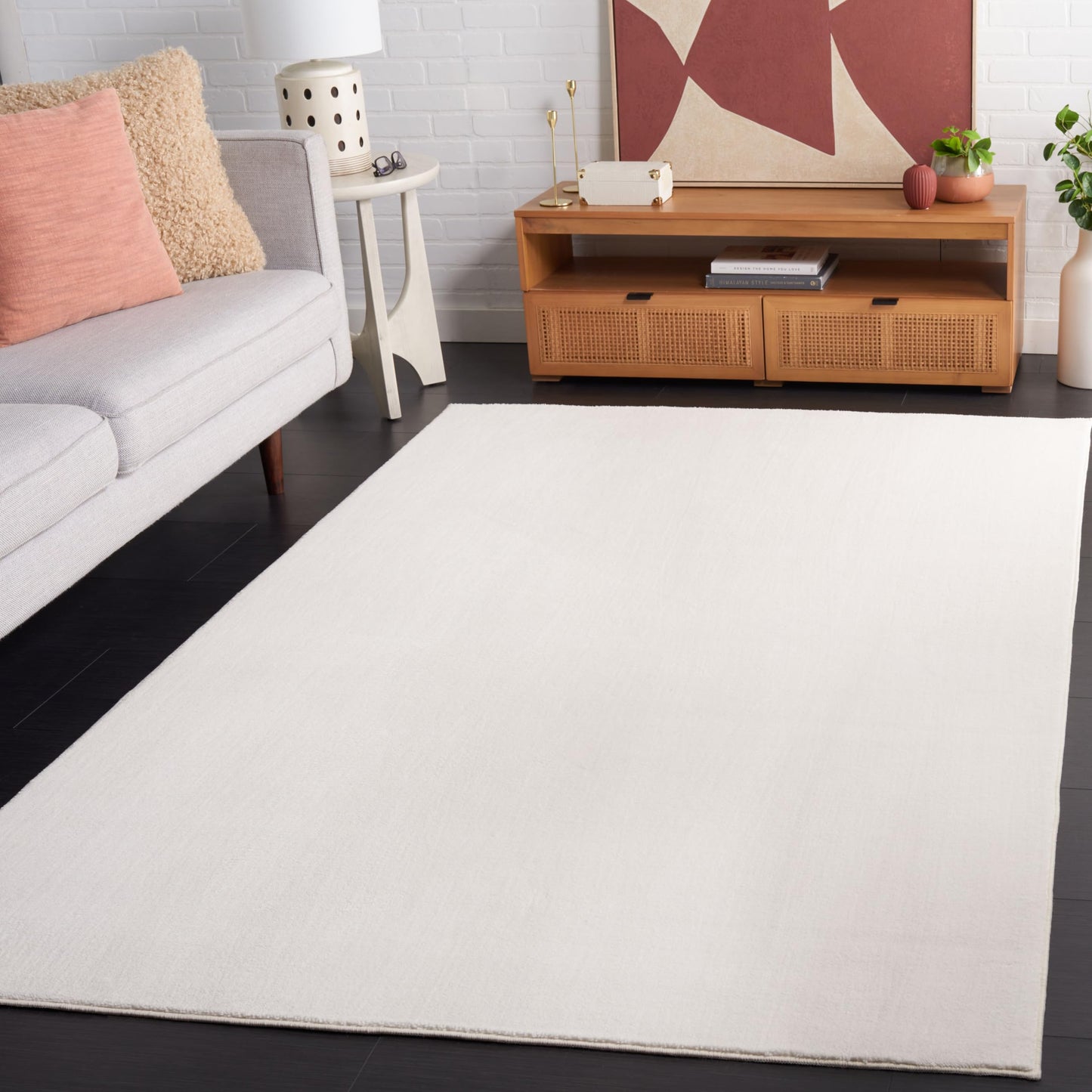 SAFAVIEH Washable Rug Loft Collection - 6' x 9', Ivory, Slip Resistant & Easy Cleaning, Ideal for Living Room, Bedroom, Home Office, Nursery, Kids Playroom, Dining Space (LFT315A)
