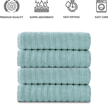 Classic Turkish Towels CTT Premium 4 Pack Bath Towels Set, Made