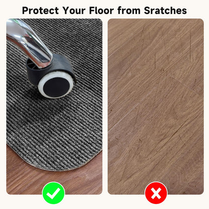 SHAREWIN Office Chair Mat for Hardwood Floor & Tiles, 55"*35" Desk Computer Floor Mats, Large Anti-Slip Hard Floor Protector for Rolling Chairs, Dark Gray