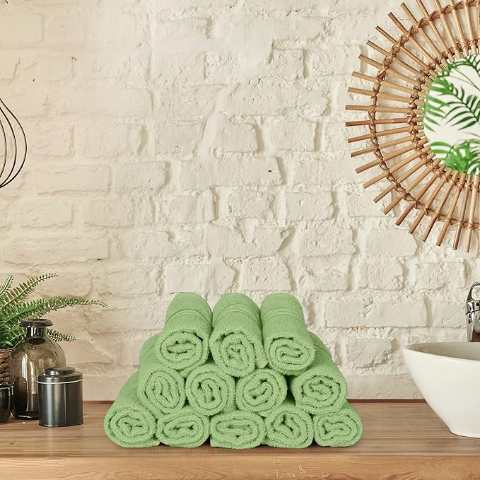 Utopia Towels Wash Cloths Set, 12 by 12 Inches, 100% Cotton Ring Spun, Highly
