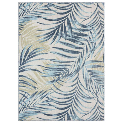 Tommy Bahama Malibu Palm Springs Coastal Indoor/Outdoor Area Rug, Ivory/Aqua Blue, 7'10"x10'2"