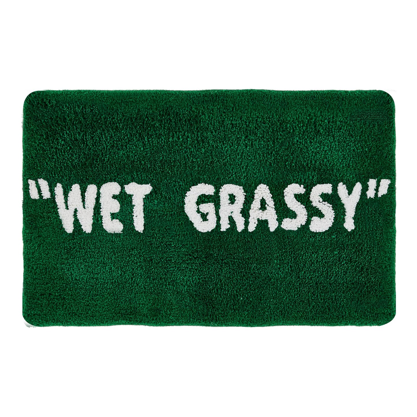 Wet Grassy Rug, Non-Slip Wet Grassy Green Carpet, Aesthetic Area Grass Rug, Cool Rugs for Men, Flocked Machine Washable Floor Mat for Living Room, Bedroom, Kitchen, Home Decor
