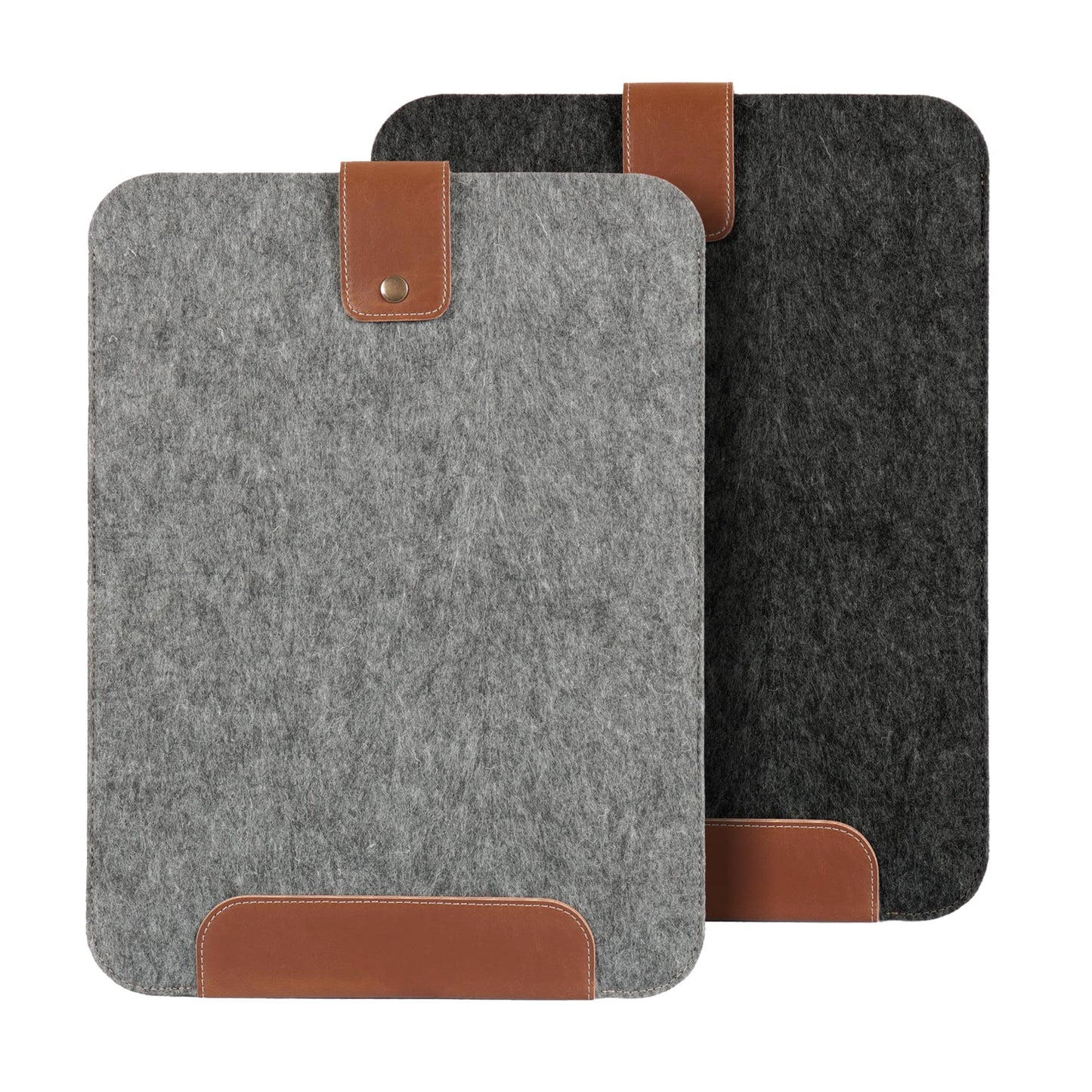 MegaGear 13" Genuine Leather & Fleece Slim MacBook Bag – Stylish & Protective Sleeve for MacBook Pro, MacBook Air, and Laptops