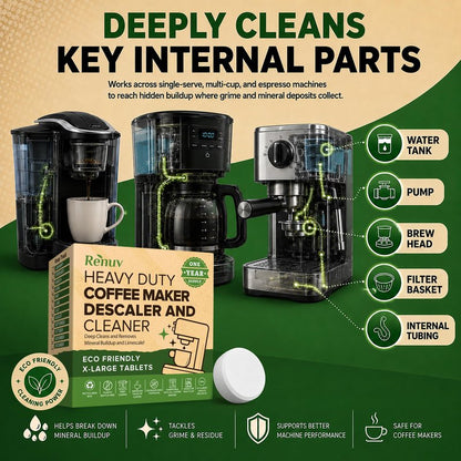 Renuv® Coffee Maker Cleaner & Descaler Tablets, 12 Uses