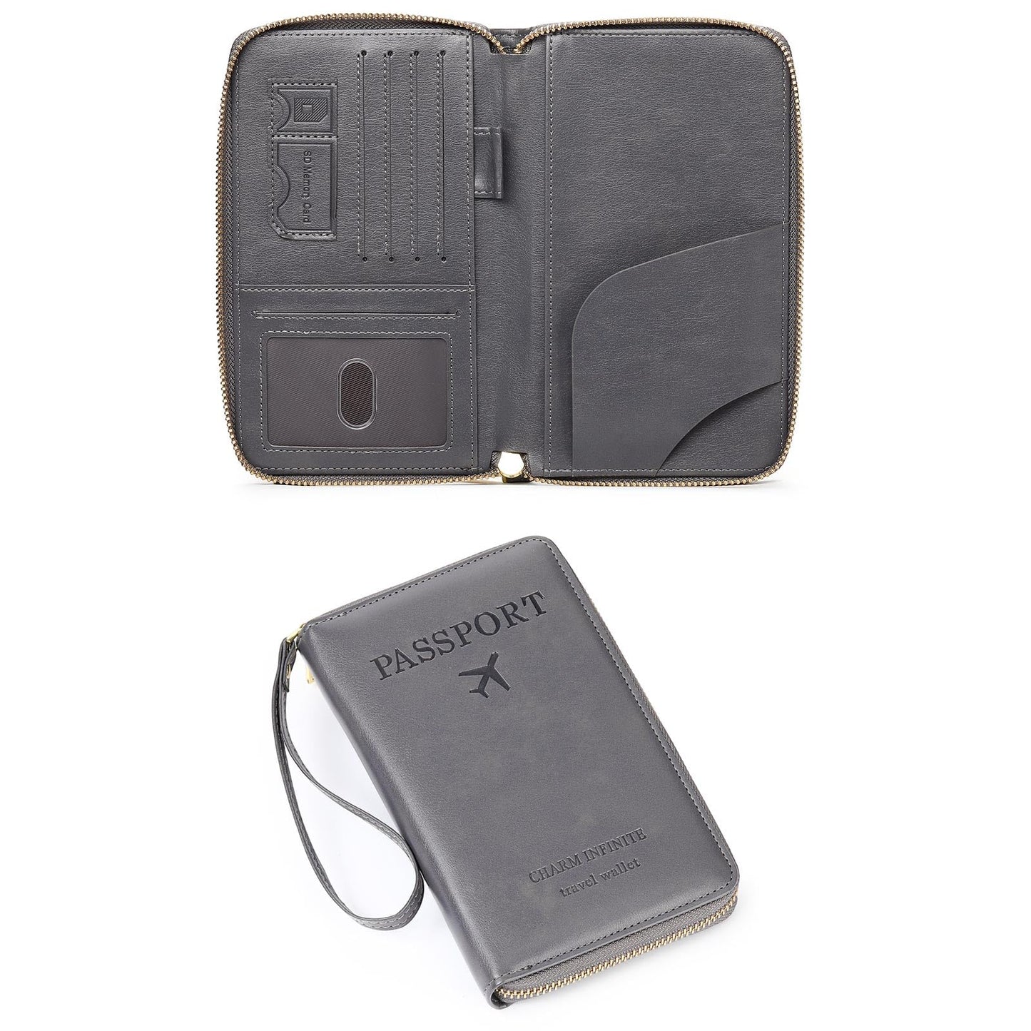 LEEXTON Leather RFID Blocking Passport Holder Travel Wallet, Passport Cover/Travel Wallet for Women/Men with