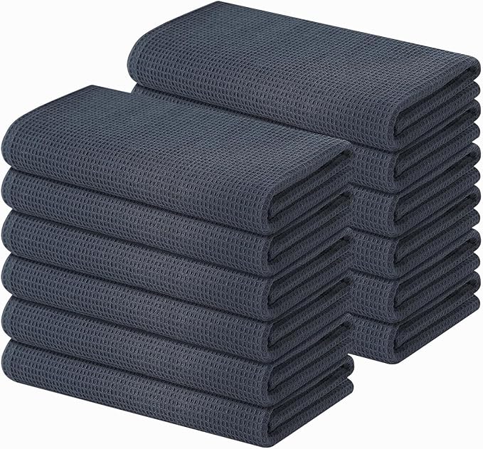 Homaxy 100% Cotton Waffle Weave Kitchen Towels