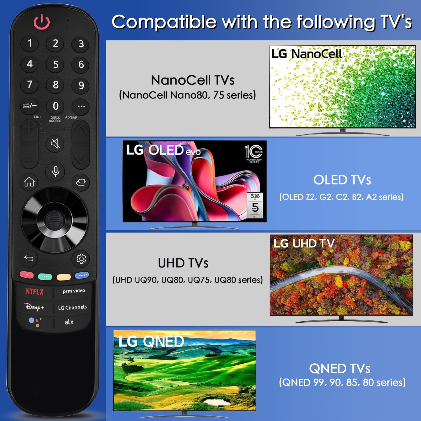 for TCL Google TV Remote, RC813 for Voice Replacement Control,for Android Mini-LED QLED 4K UHD Smart Television, with 6 Shortcut Buttons for NEIFLX/Prime/YouTube/TCL/Apple TV Buttons