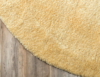 Unique Loom Solo Collection Area Rug - Calabasas (6' 1" Round, Yellow)