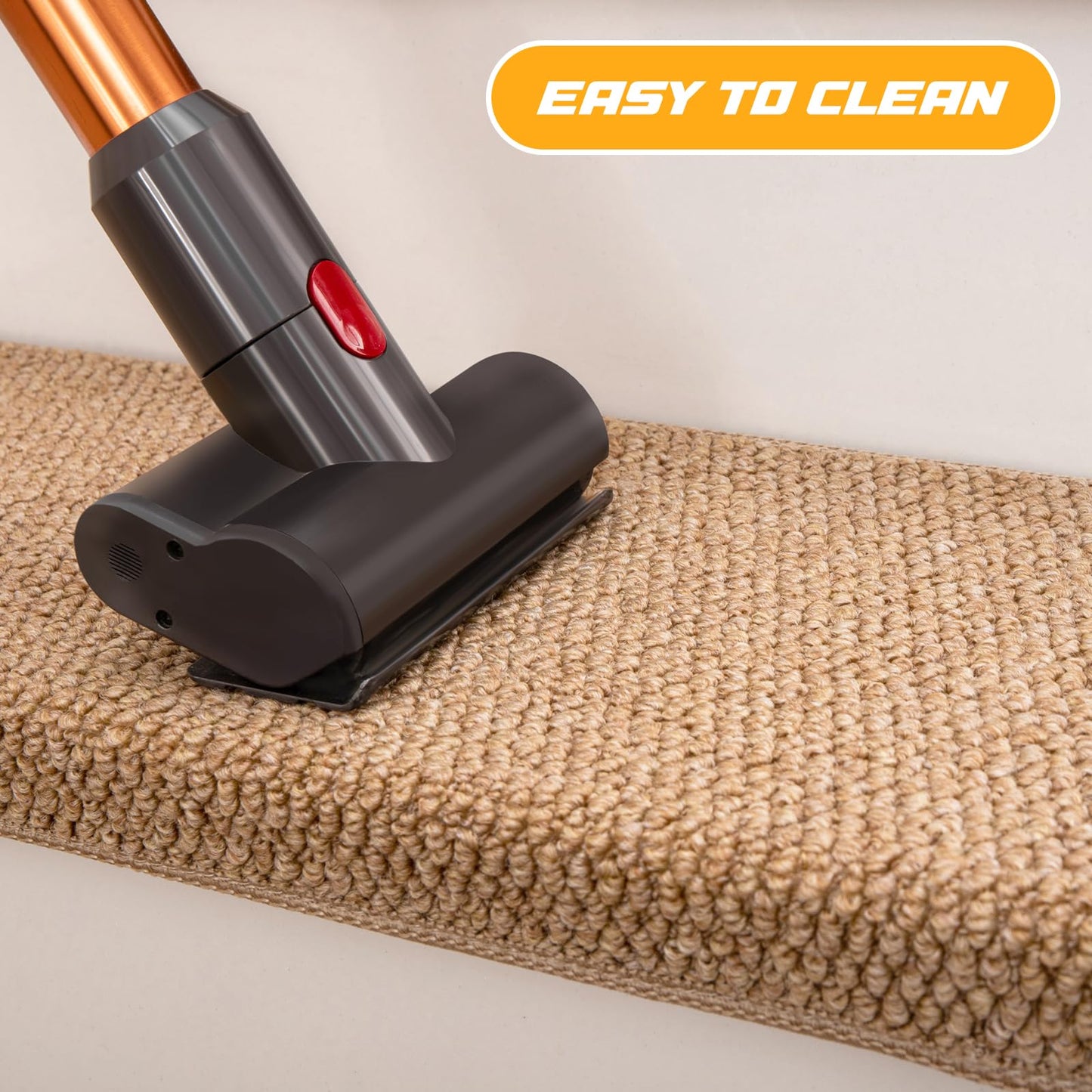 Hopeviva Bullnose Carpet Faux Sisal Stair Treads | Set of 14 | Stair Treads for Wooden Steps Indoor Anti Slip Braided Staircase Protector Pet Friendly Rugs Covers 9.44" X 29.5"x 1.9",Golden