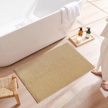 HAPACE Braided Rug Faux Jute Entryway Rug 2' x 3' Non-Slip Backing Machine Washable Natural Boho Stain-Resistant Area Rugs for Bathroom, Living Room, Doormat, Farmhouse, Laundry, Kitchen Light Brown
