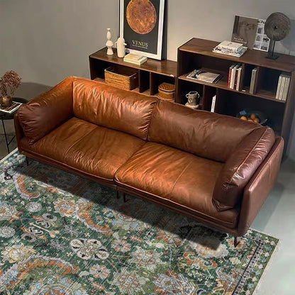 RUGSURE Washable Area Rugs - Perfect for Living Room, Bedroom, Kids Room, Nursery - Stain & Water Resistant Non-Slip, Pet & Child Friendly, Vintage Tribal Area Rugs (Green, 3' x 5 ')