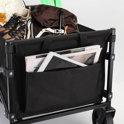 Folding Wagon Cart,Portable Heavy Duty Utility Foldable Garden Wagon Cart for Sports, Shopping, Camping and Outdoor Sport