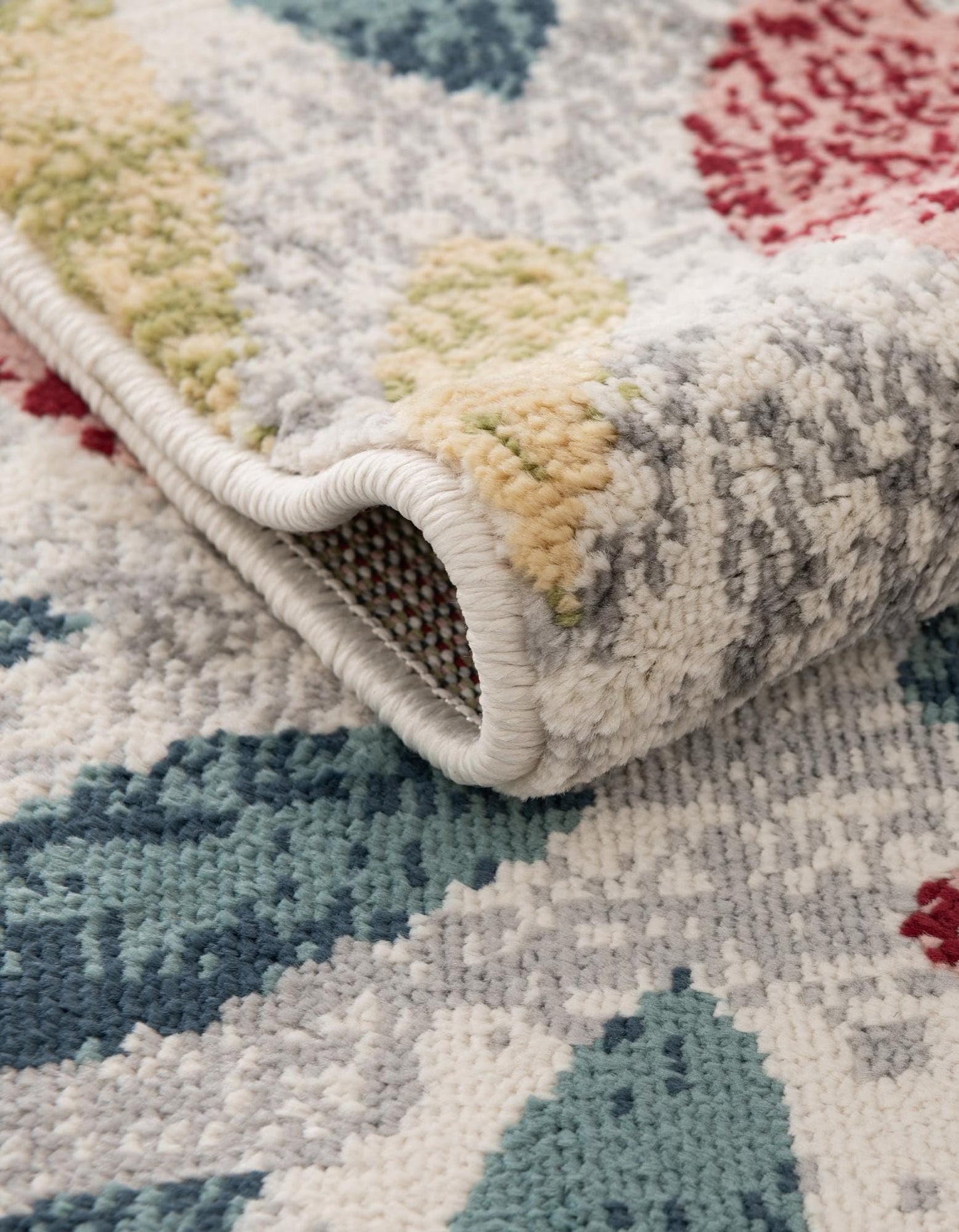 Rugs.com - Charleston Rug – 6 Ft Runner Multi Modern Floral Easy-Clean Rug – Perfect for Hallways, Kitchens, and Entryways