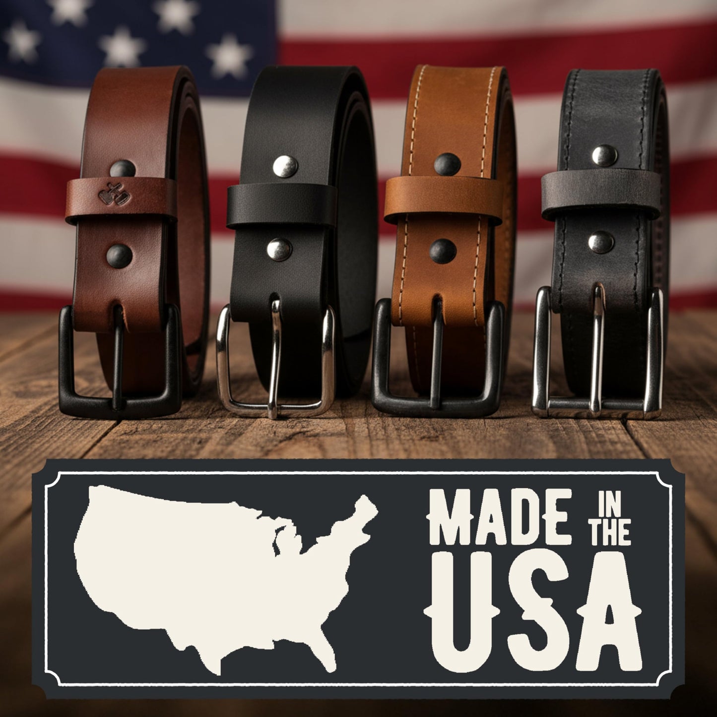 American Made Mens Belts for Jeans | Leather Belts for Men | Brown Belt Men Size 36