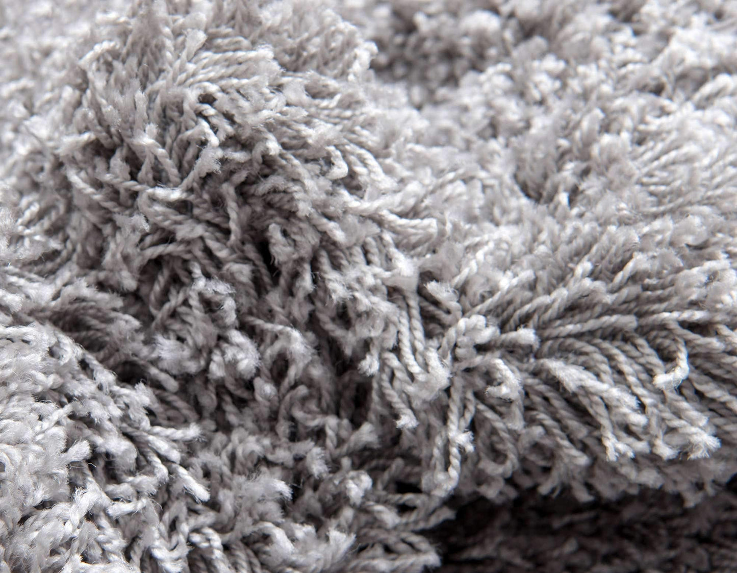 Unique Loom Solid Shag Collection Area Rug (8' x 11' Rectangle Cloud Gray)