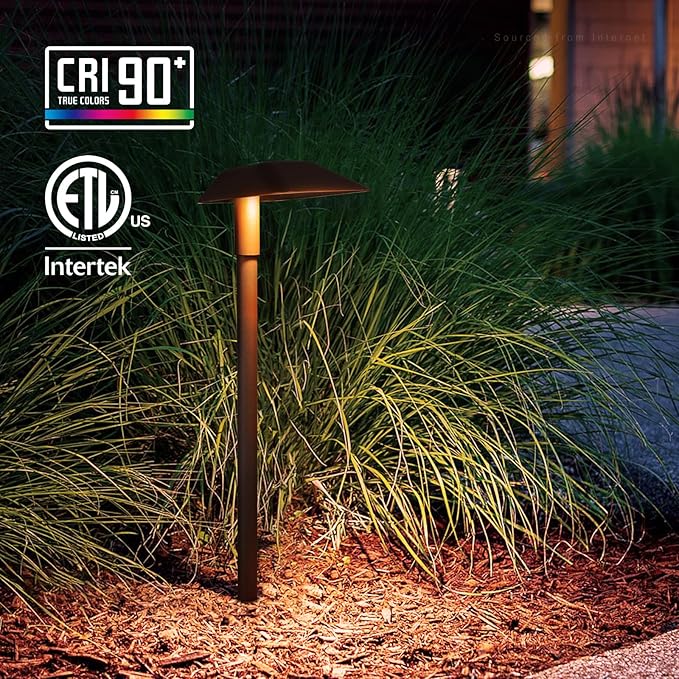 LEONLITE 12 Pack 5CCT Low Voltage Landscape Lights, 5W Anti-Glare LED Pathway Lights, Aluminum Housing, IP65 Waterproof for Outdoor Path Sidewalk Walkway Yard, 1800K/2700K/3000K/4000K/5000K, ETL