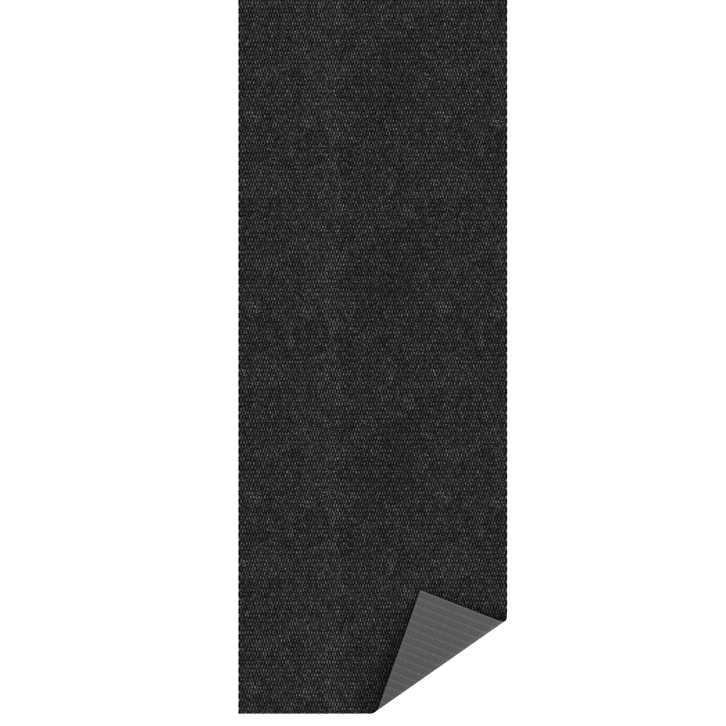 Ottomanson Commercial Scrape Rib Entry Mat – Heavy Duty Ribbed Floor Mat for High Traffic – Non Slip Rubber Back, Waterproof – Indoor Outdoor Use for Offices, Schools, Lobbies, 2'7" x 9', Black