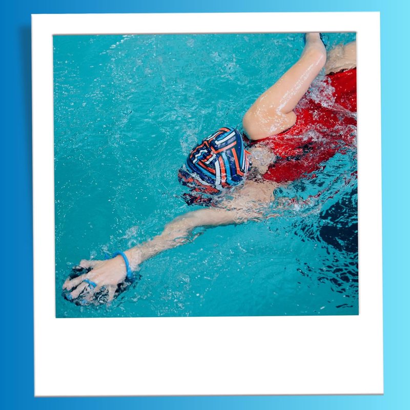 Power Swim Paddles for Lap Swimming - Adjustable Straps for Adults & Kids | Swimming Gear