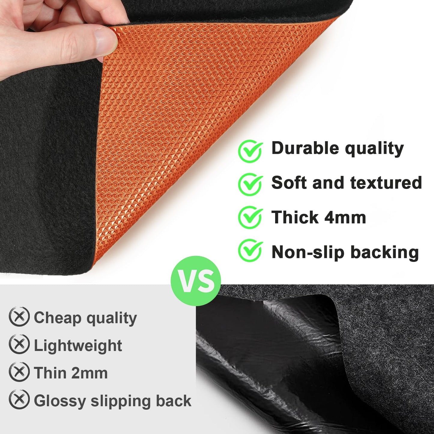 20' x 7'4" Garage Floor Mats - All-Weather Garage Floor Mats for Under Car, Absorbent Oil Spill Mat, Anti-Slip Garage Carpet, Reusable Garage Mats with Waterproof Backing, Garage Car Mat & Floor Rug