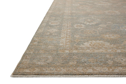 Loloi Chris Loves Julia Louisa Collection LOI-04 Lagoon/Ivory 9'-6" x 13'-1", .38" Pile Height, Area Rug