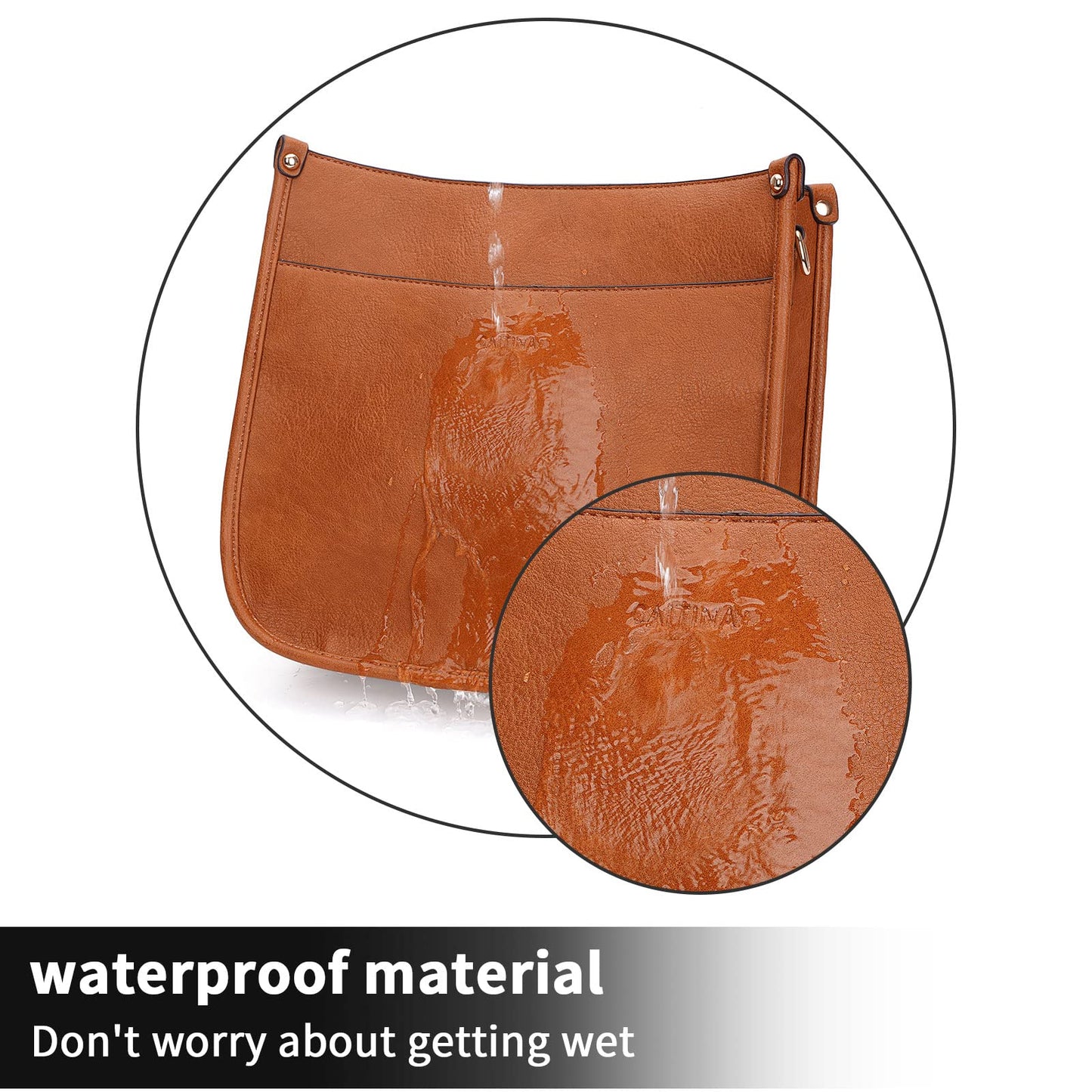 Caitina Crossbody Bag For Women Vegan Leather Hobo Handbag Designer Crossbody Bucket Bag Shoulder Purse For Women with 2 Adjustable Strap(DreamyBrown