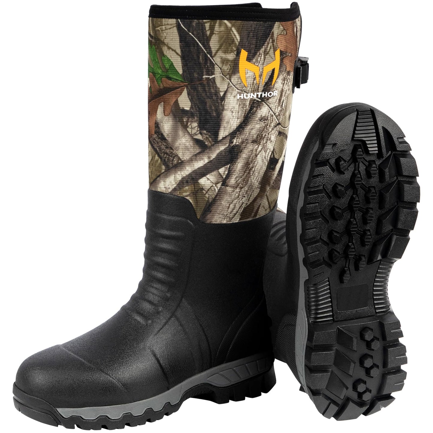 Hunthor Snake Boots for Men, Waterproof Hunting Boots, Insulated Rubber Boots, 6mm Neoprene Work Boots for Outdoor, Farming, Gardening and Fishing